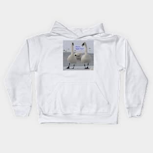 Chatting Swans Kids Hoodie